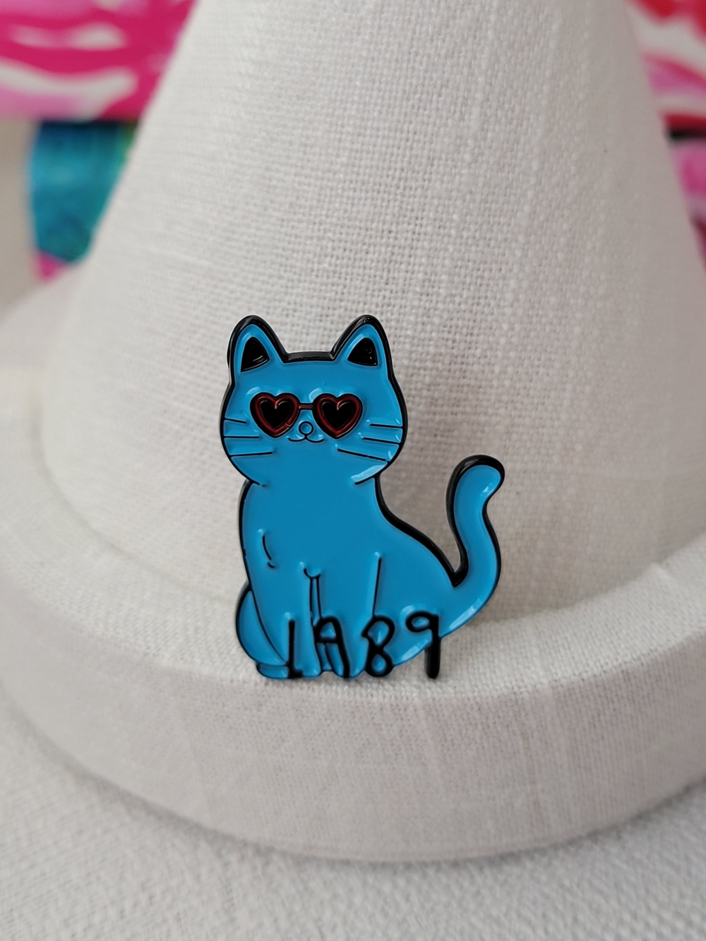 1989 Blue Cat Enamel Pin